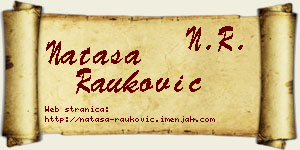 Nataša Rauković vizit kartica